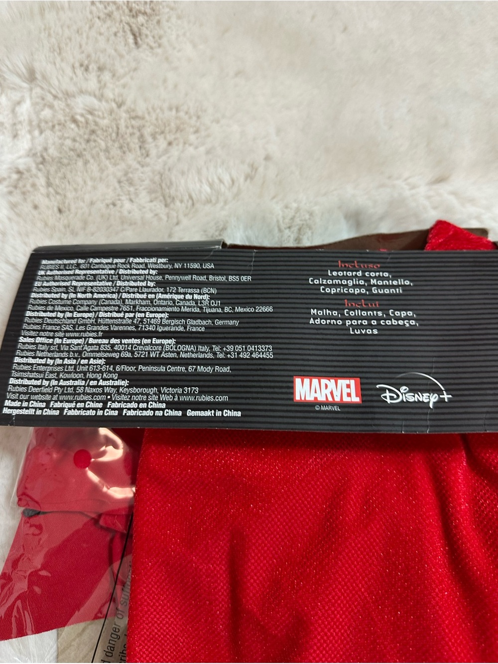 Marvel Wanda Vision Inspired Red and Pink Superhero Costume by Rubies - Picture 10 of 11